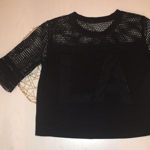 Mesh crop LA top